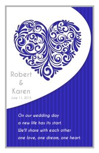 Wedding Program Cover Template 6E - Version 4